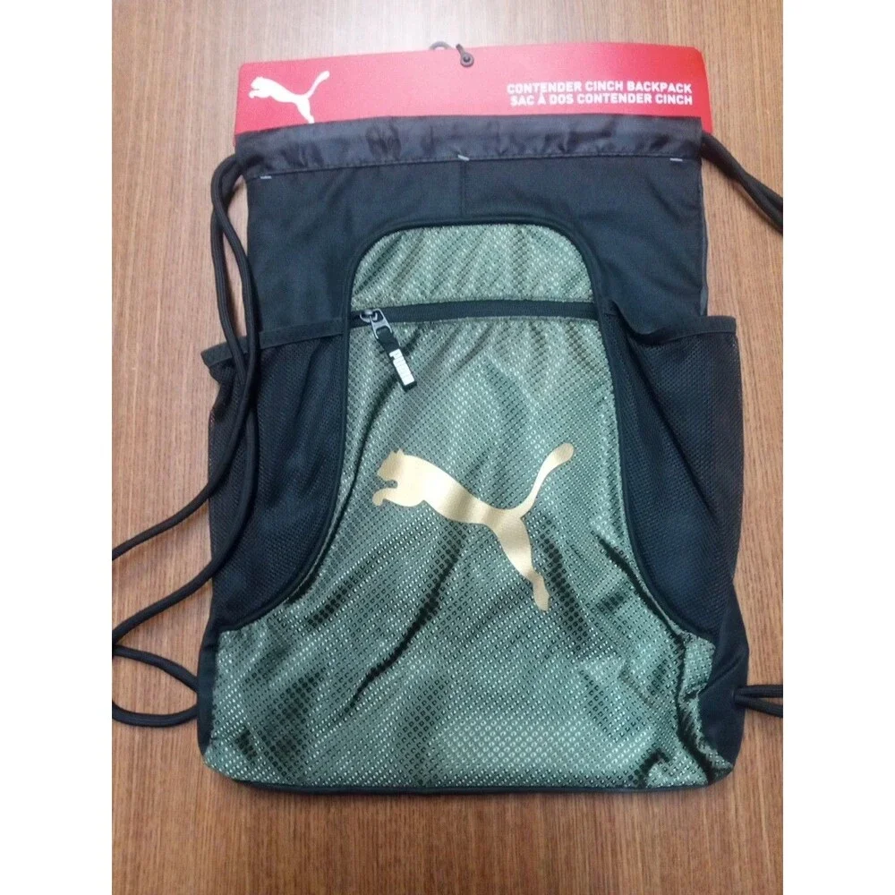 Puma Equivlance Carrysack Black Green And Gold 18